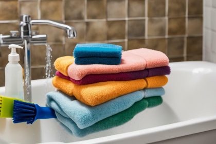 how to clean bath rugs