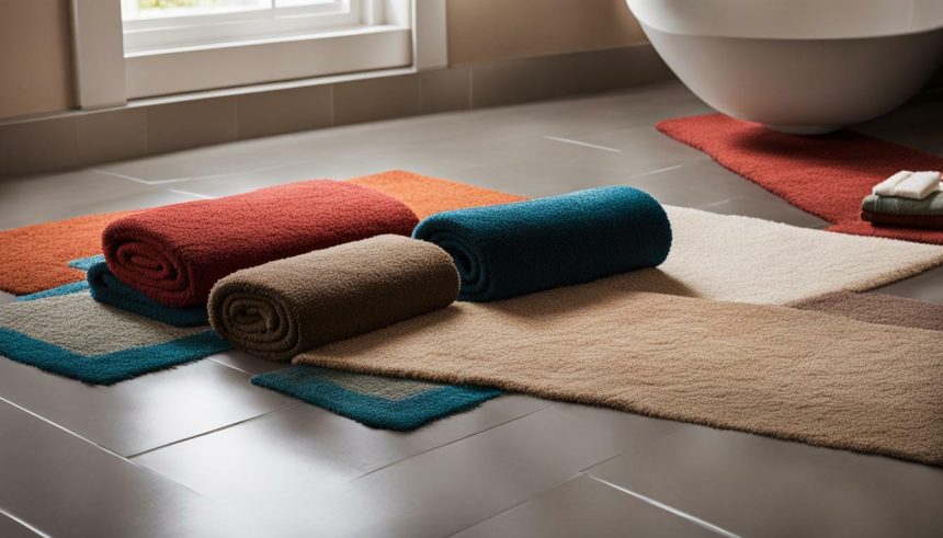how to clean bathroom rugs