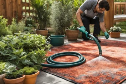 how to clean outdoor rugs