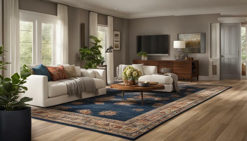 how to coordinate rugs in adjacent rooms